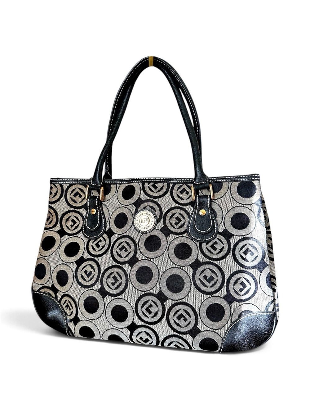 Paco Rabanne Vintage Monogram Tri Pocket Shoulder Bag